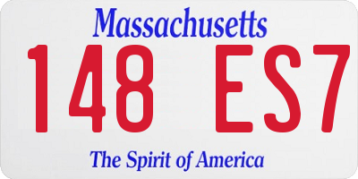 MA license plate 148ES7