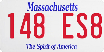 MA license plate 148ES8