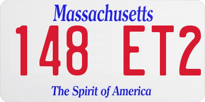 MA license plate 148ET2