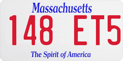 MA license plate 148ET5