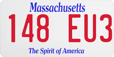 MA license plate 148EU3