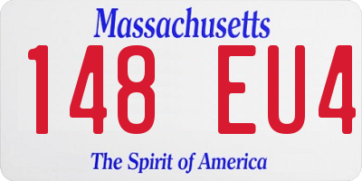 MA license plate 148EU4