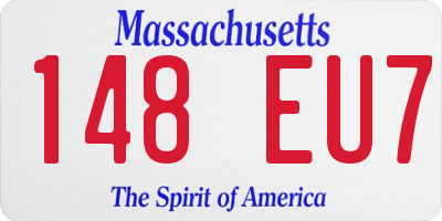 MA license plate 148EU7
