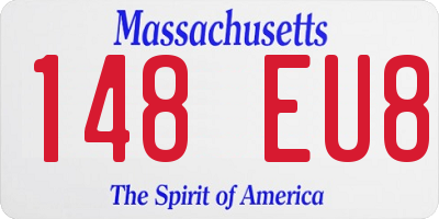 MA license plate 148EU8