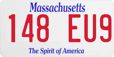 MA license plate 148EU9
