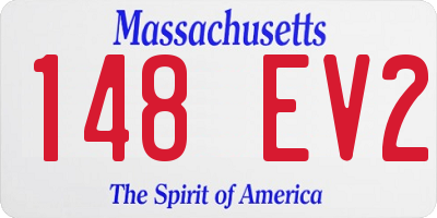 MA license plate 148EV2