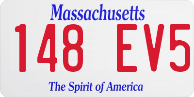 MA license plate 148EV5
