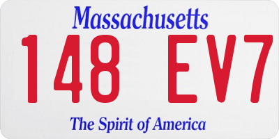 MA license plate 148EV7