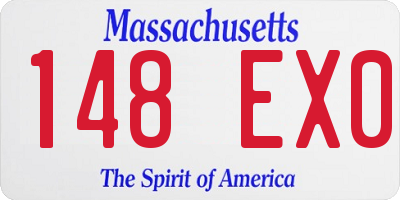 MA license plate 148EX0