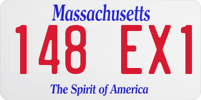 MA license plate 148EX1