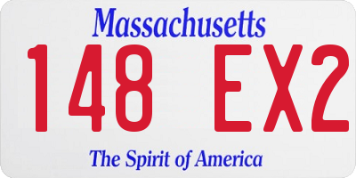 MA license plate 148EX2