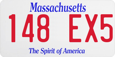 MA license plate 148EX5