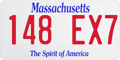MA license plate 148EX7
