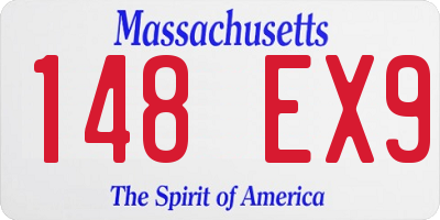 MA license plate 148EX9