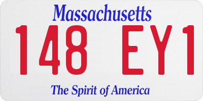 MA license plate 148EY1