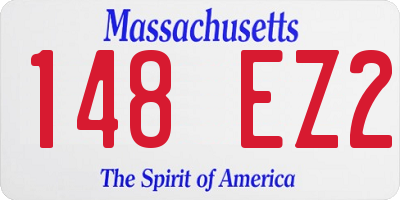 MA license plate 148EZ2