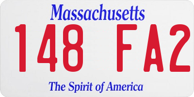 MA license plate 148FA2