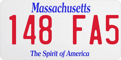MA license plate 148FA5