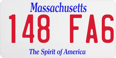 MA license plate 148FA6