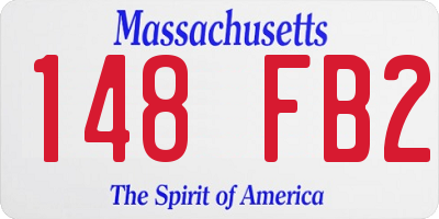MA license plate 148FB2