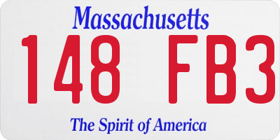 MA license plate 148FB3