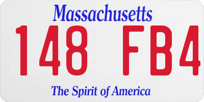 MA license plate 148FB4