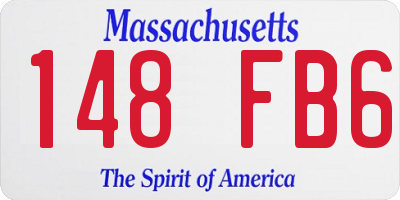 MA license plate 148FB6