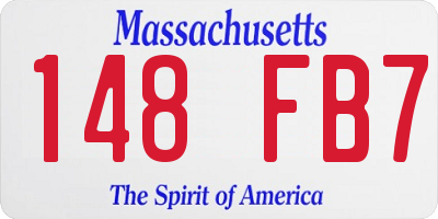MA license plate 148FB7