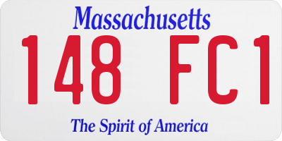 MA license plate 148FC1