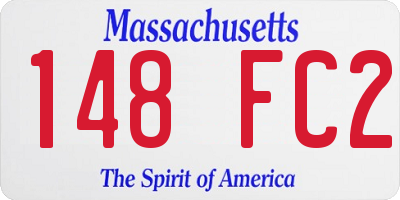 MA license plate 148FC2
