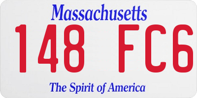 MA license plate 148FC6
