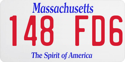 MA license plate 148FD6