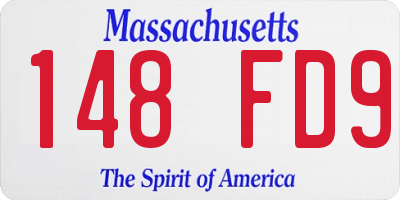 MA license plate 148FD9