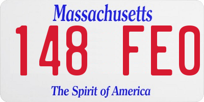 MA license plate 148FE0