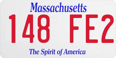 MA license plate 148FE2