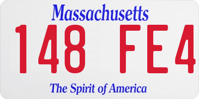 MA license plate 148FE4