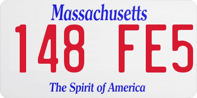 MA license plate 148FE5