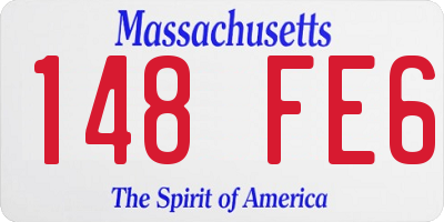 MA license plate 148FE6
