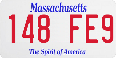 MA license plate 148FE9