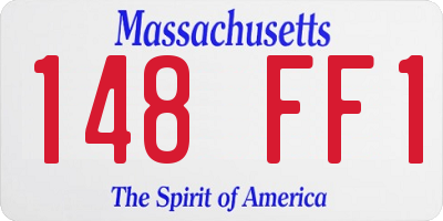 MA license plate 148FF1
