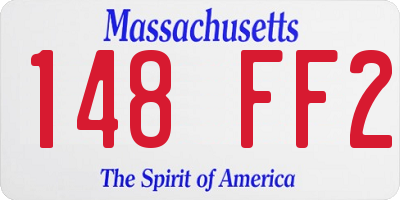 MA license plate 148FF2