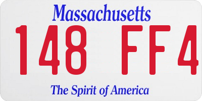 MA license plate 148FF4