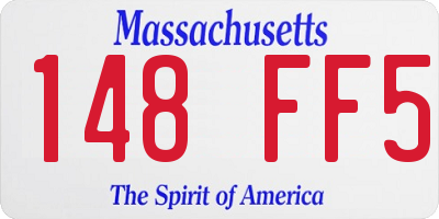 MA license plate 148FF5