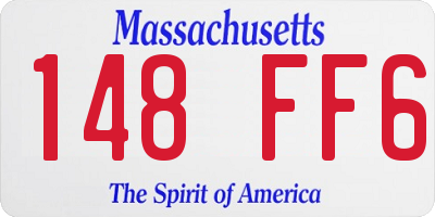 MA license plate 148FF6