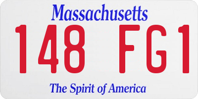 MA license plate 148FG1