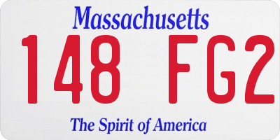 MA license plate 148FG2