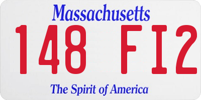 MA license plate 148FI2