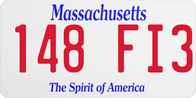 MA license plate 148FI3