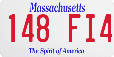 MA license plate 148FI4
