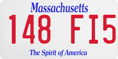 MA license plate 148FI5